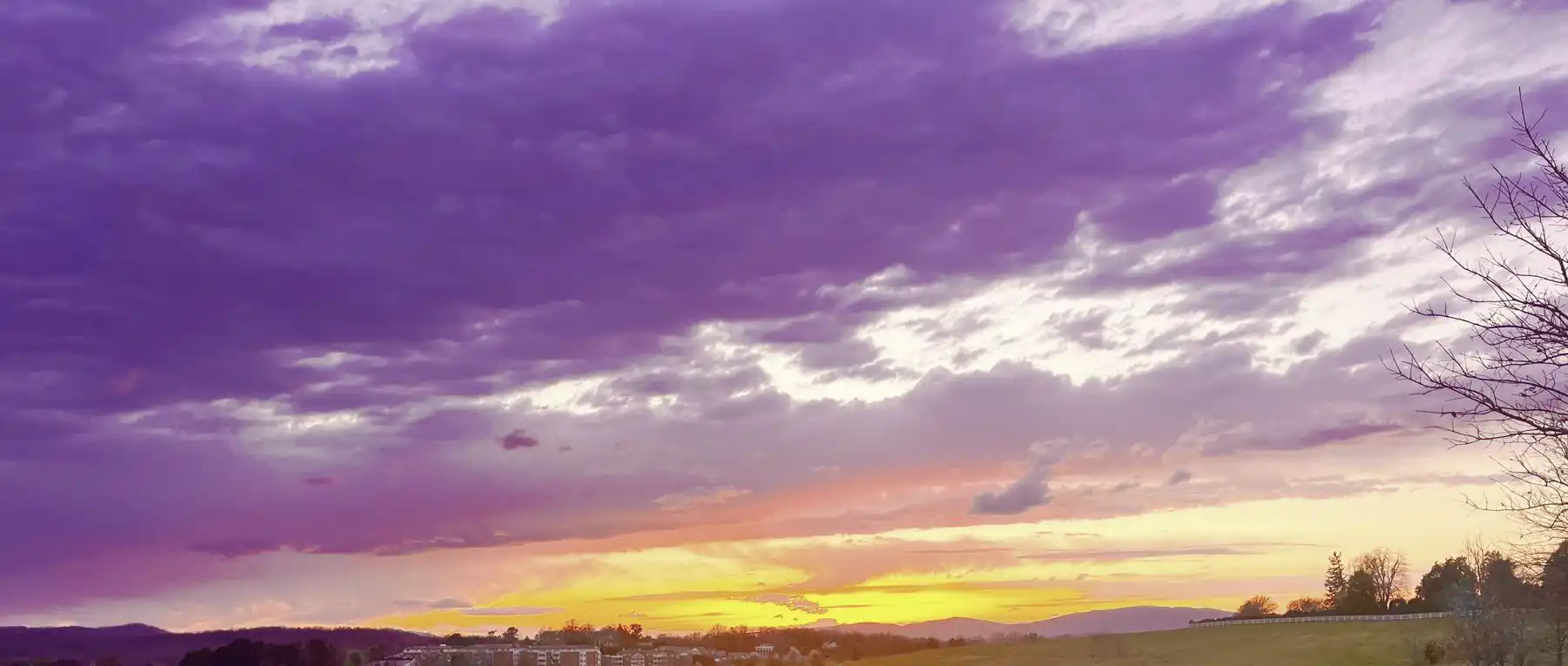 Sunset over the Blue Ridge near Crozet